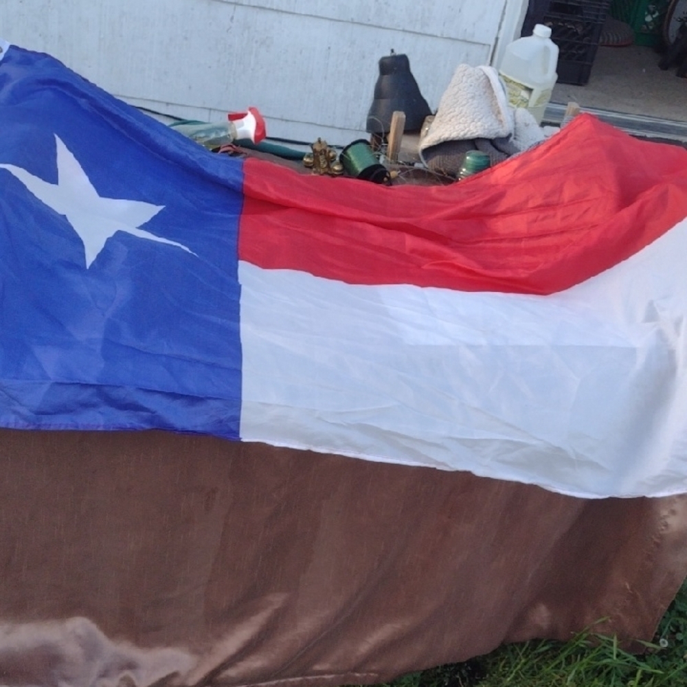 4'x6' Riveted Texas Flag with Star Design